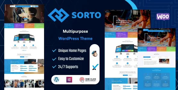 Sorto Multipurpose WordPress Theme WordPress theme homepage layout for a agency corporate website
