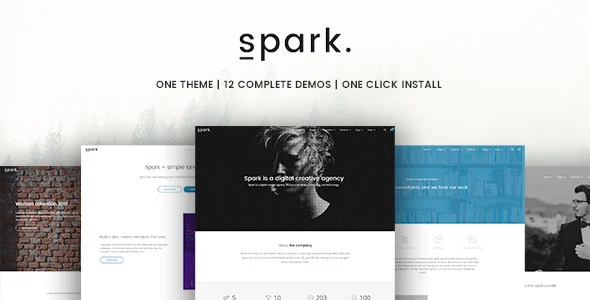 Spark | Multi-Purpose WordPress Theme WordPress theme homepage layout for a agency corporate website
