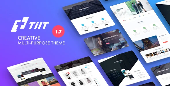 Tilt - Creative Multipurpose WordPress Theme WordPress theme homepage layout for a business corporate website