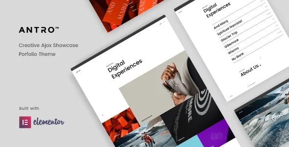 Antro - Creative Portfolio WordPress Theme WordPress theme homepage layout for a agency creative website