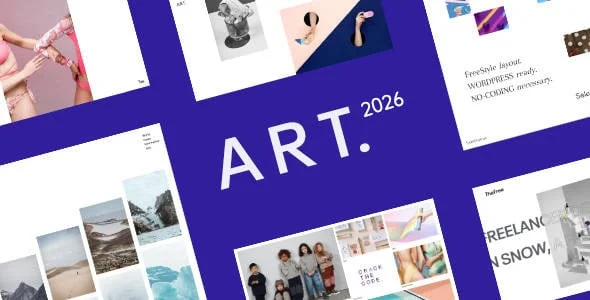 ART - Portfolio WordPress Theme — homepage layout
