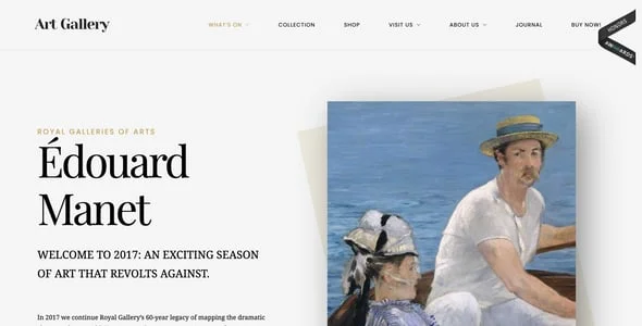 Arte | Gallery & Museum WordPress Theme — case study or portfolio page