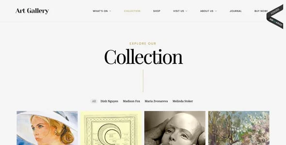 Arte | Gallery & Museum WordPress Theme — interior page design