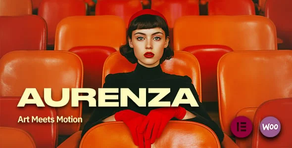 Aurenza - Video Portfolio and Events WordPress Theme — homepage layout