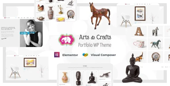 Crafts & Arts - Handmade WordPress Theme — homepage layout