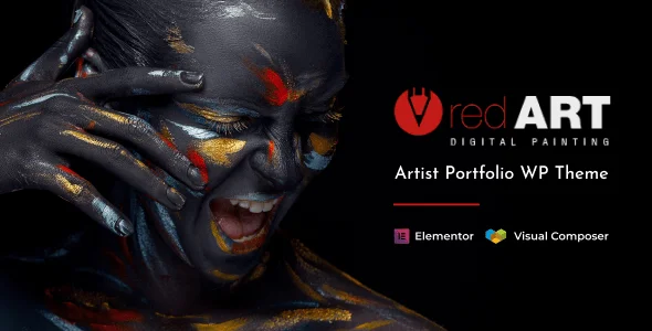 Red Art | Portfolio WordPress Theme — homepage layout
