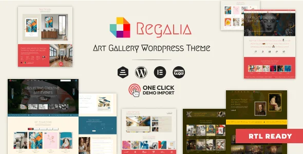 Regalia - Artist Portfolio, Art Gallery Theme — homepage layout