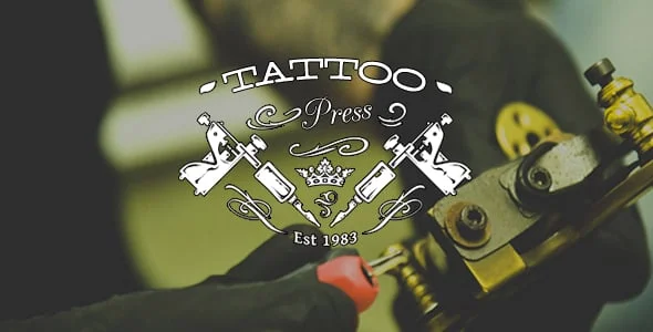 TattooPress - A Wordpress Theme for Ink Artists — homepage layout