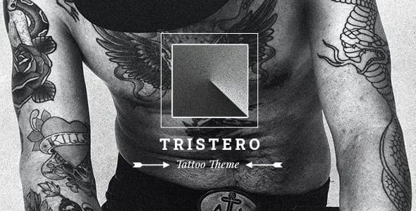 Tristero - Tattoo WordPress Theme — homepage layout