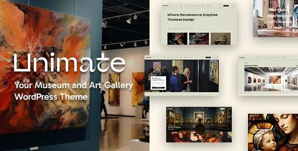 Unimate - Art Gallery and Museum Theme — homepage layout