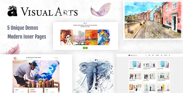 Visual Art | Gallery WordPress Theme — homepage layout