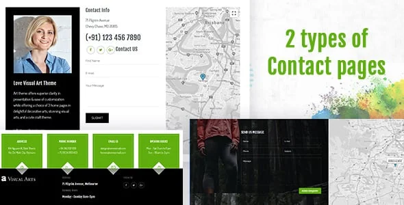 Visual Art | Gallery WordPress Theme — interior page design