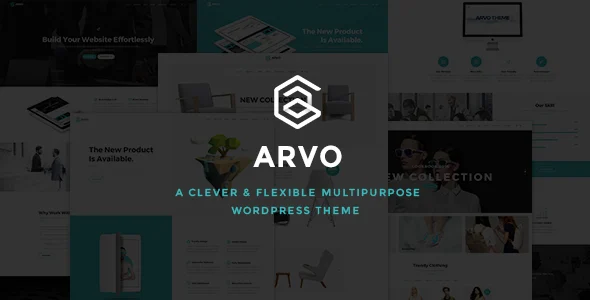 Arvo - A Clever & Flexible Multipurpose WordPress Theme WordPress theme homepage layout for a agency creative website