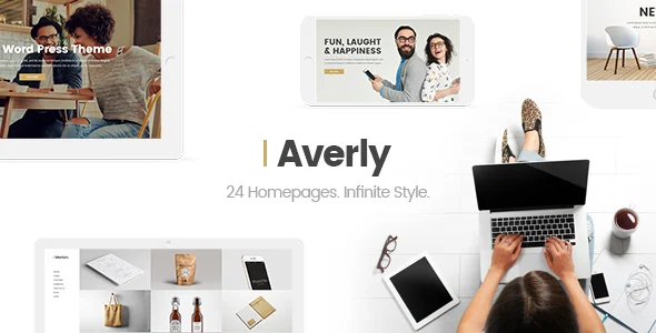 Averly - Creative Multipurpose WordPress Theme WordPress theme homepage layout for a clean creative website