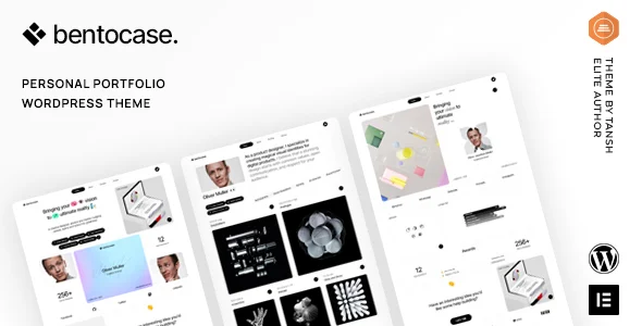 Bentocase - Personal Portfolio WordPress Theme WordPress theme homepage layout for a artist creative website
