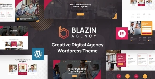 Blazin Agency | Creative WordPress Theme WordPress theme homepage layout for a agency creative website