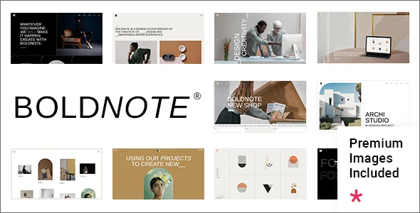 Boldnote - Portfolio WordPress Theme WordPress theme homepage layout for a agency creative website