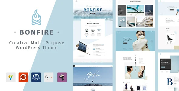 Bonfire - Creative Multipurpose WordPress Theme WordPress theme homepage layout for a agency creative website