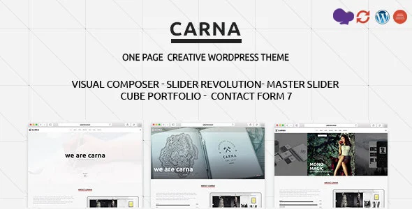 Carna | Responsive Multi-Purpose WordPress Theme WordPress theme homepage layout for a blog creative website
