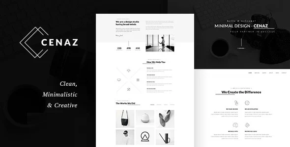 CEZAN - Minimal Multipurpose WordPress Theme WordPress theme homepage layout for a agency creative website