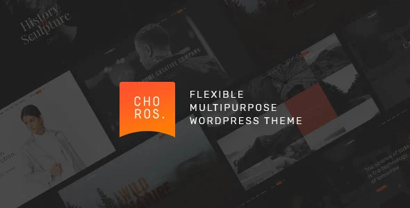 Choros — Responsive Multipurpose WordPress Theme WordPress theme homepage layout for a blog creative website
