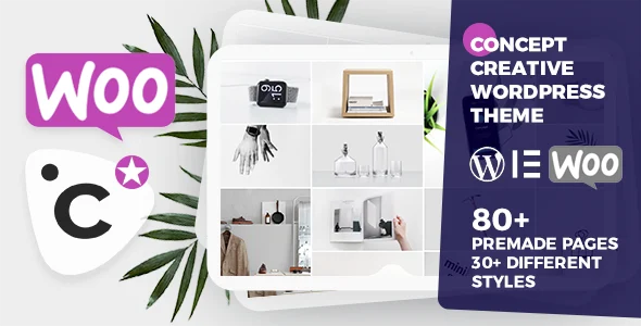Concept - Creative Extended WordPress Theme WordPress theme homepage layout for a creative creative website