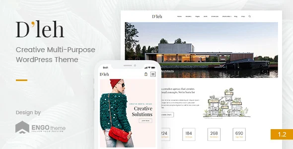 D'leh - Creative Multi-Purpose WordPress Theme WordPress theme homepage layout for a agency creative website