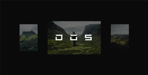 Dos - Creative Photography WordPress Theme WordPress theme homepage layout for a clean creative website