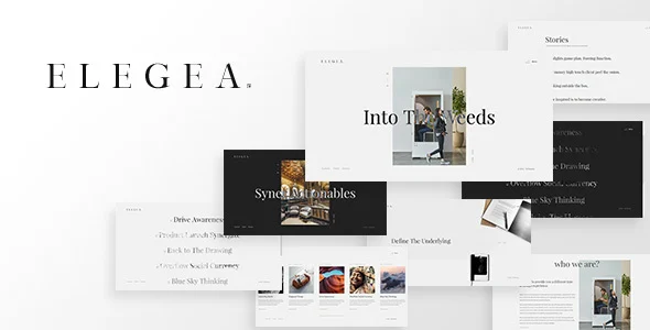 Elegea - Multi-Concept WordPress Theme WordPress theme homepage layout for a agency creative website