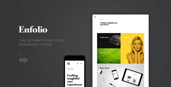 Enfolio - Portfolio Showcase WordPress Theme WordPress theme homepage layout for a blog creative website