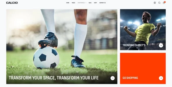 Calcio - Football & Soccer Elementor WordPress Theme — interior page design