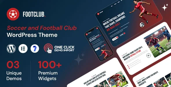 Footclub - Soccer and Football Club WordPress Theme — homepage layout