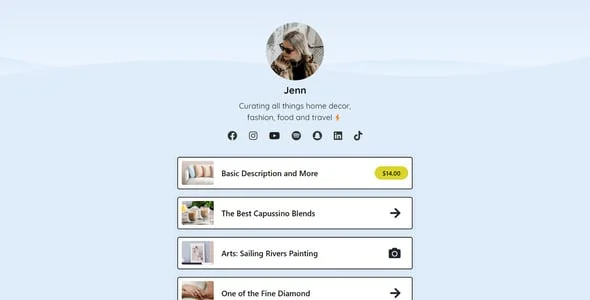 Meeek - Bio Links Builder Theme — case study or portfolio page