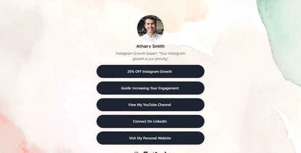 Meeek - Bio Links Builder Theme — content section layout