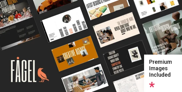 Fågel - Creative Agency WordPress Theme WordPress theme homepage layout for a animated portfolio creative website