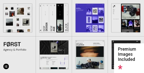 Først - Elementor Agency and Portfolio WordPress Theme WordPress theme homepage layout for a agency creative website