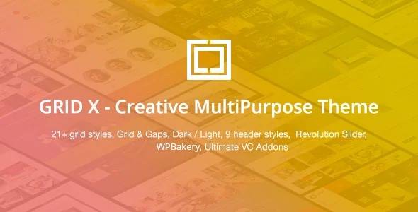 GRID X - Creative MultiPurpose Theme WordPress theme homepage layout for a ajax creative website