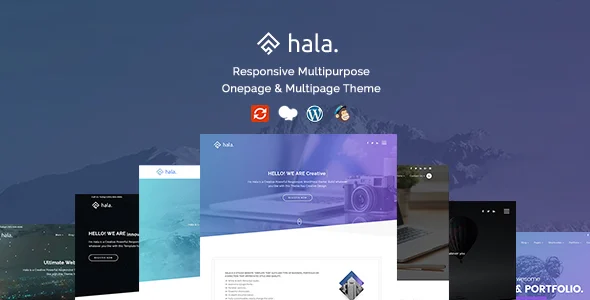 Hala - Creative Multi-Purpose WordPress Theme WordPress theme homepage layout for a agency creative website
