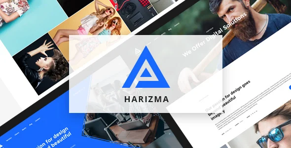 Harizma – Modern Creative Agency WordPress Theme WordPress theme homepage layout for a agency creative website