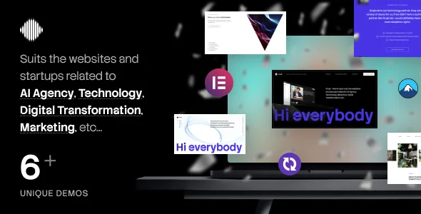 iXLab | Minimalist Agency WordPress Theme WordPress theme homepage layout for a ai creative website