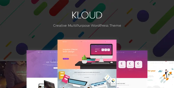 Kloud - Creative Multipurpose WordPress Theme WordPress theme homepage layout for a agency creative website