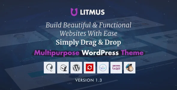 Litmus - Creative MultiPurpose WordPress Theme WordPress theme homepage layout for a business creative website