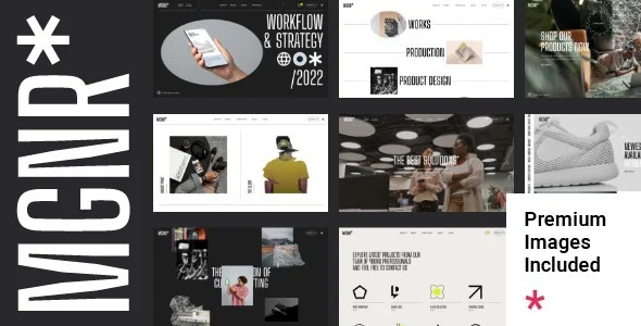 Magnar - Elementor Agency WordPress Theme WordPress theme homepage layout for a agency creative website