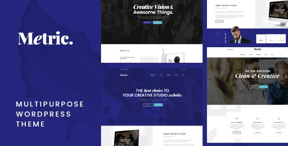 Metric – Business Multipurpose WordPress Theme WordPress theme homepage layout for a agency creative website