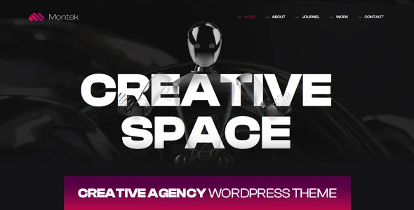Montek - Creative Wordpress Theme WordPress theme homepage layout for a agency creative website