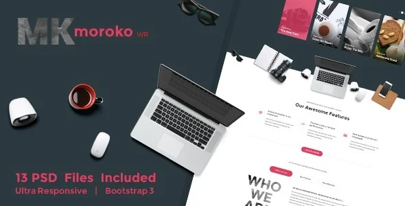 Moroko – Creative Bootstrap Responsive WordPress Theme WordPress theme homepage layout for a agency creative website