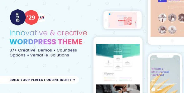 Myriad - Responsive Multi-Purpose Theme WordPress theme homepage layout for a agency creative website