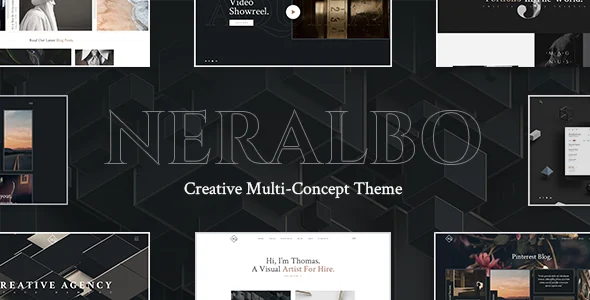 Neralbo - Creative Portfolio WordPress Theme WordPress theme homepage layout for a agency creative website