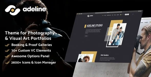 Adeline - Photography Portfolio Theme — homepage layout