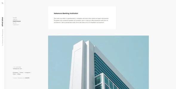 Alvar - Minimal and Modern Portfolio Theme for Photographers — content section layout